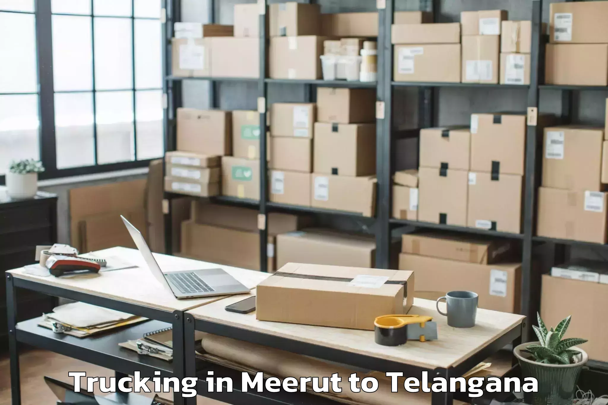 Book Meerut to Hajipur Mancherial Trucking Online